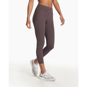 Vuori Stride Leggings in Plum 7/8 Length High Rise Pockets Womens Medium